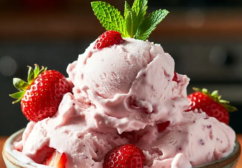 Crème glacée à la fraise ultra onctueuse au Companion et à la sorbetière